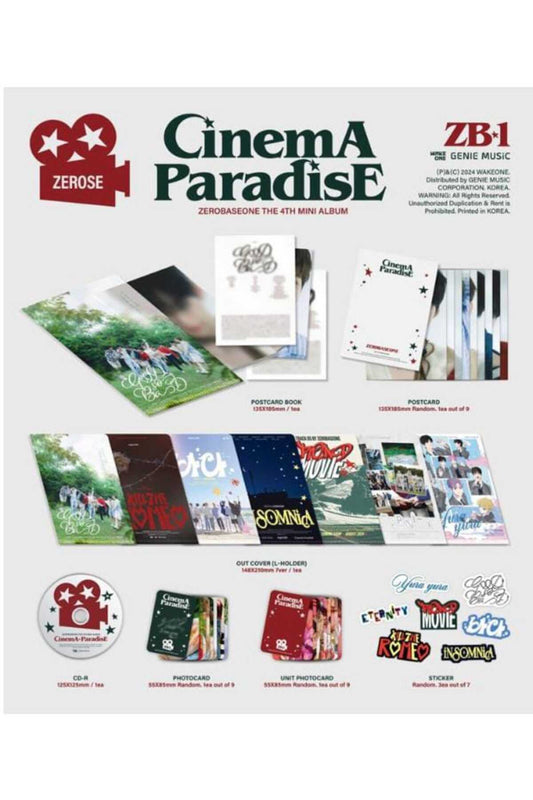 ZEROBASEONE – The 4th Mini Album [CINEMA PARADISE] (ZEROSE ver.) RANDOM