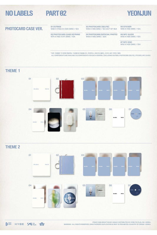 YEONJUN - [NO LABELS: PART 02] Photocard Case Ver. Mini Album (RANDOM)