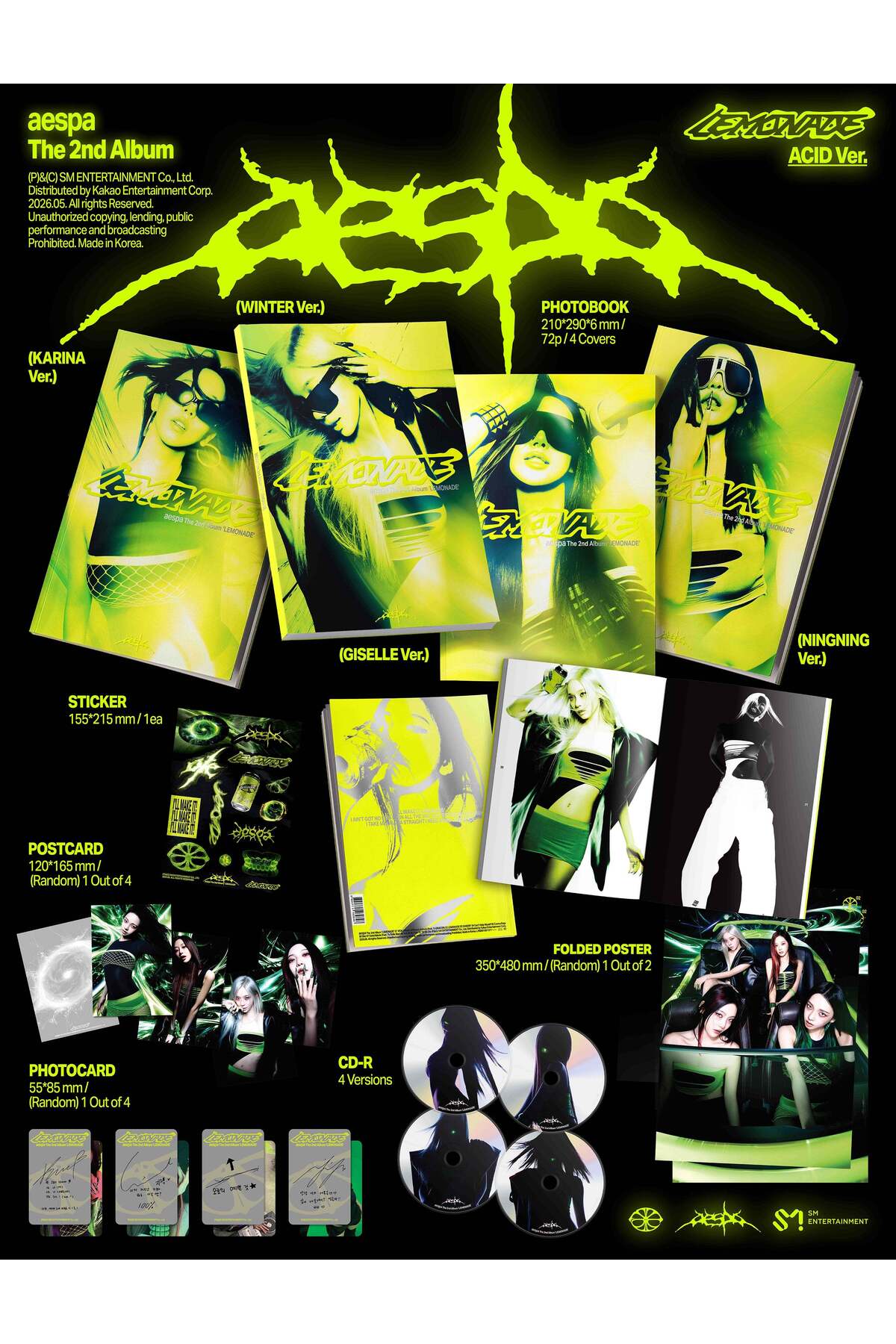Aespa - 2nd Album [LEMONADE] ACID Ver.