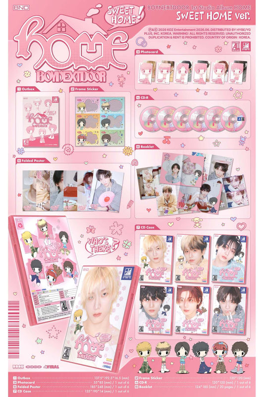 BOYNEXTDOOR - 1st Studio Album [HOME] SWEET HOME Ver. (RANDOM)