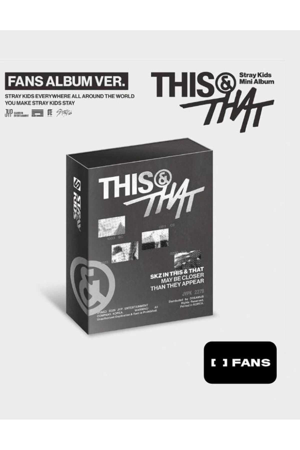 (Fans Shop POB'lu) Stray Kids - [THIS & THAT] fans ver. Album