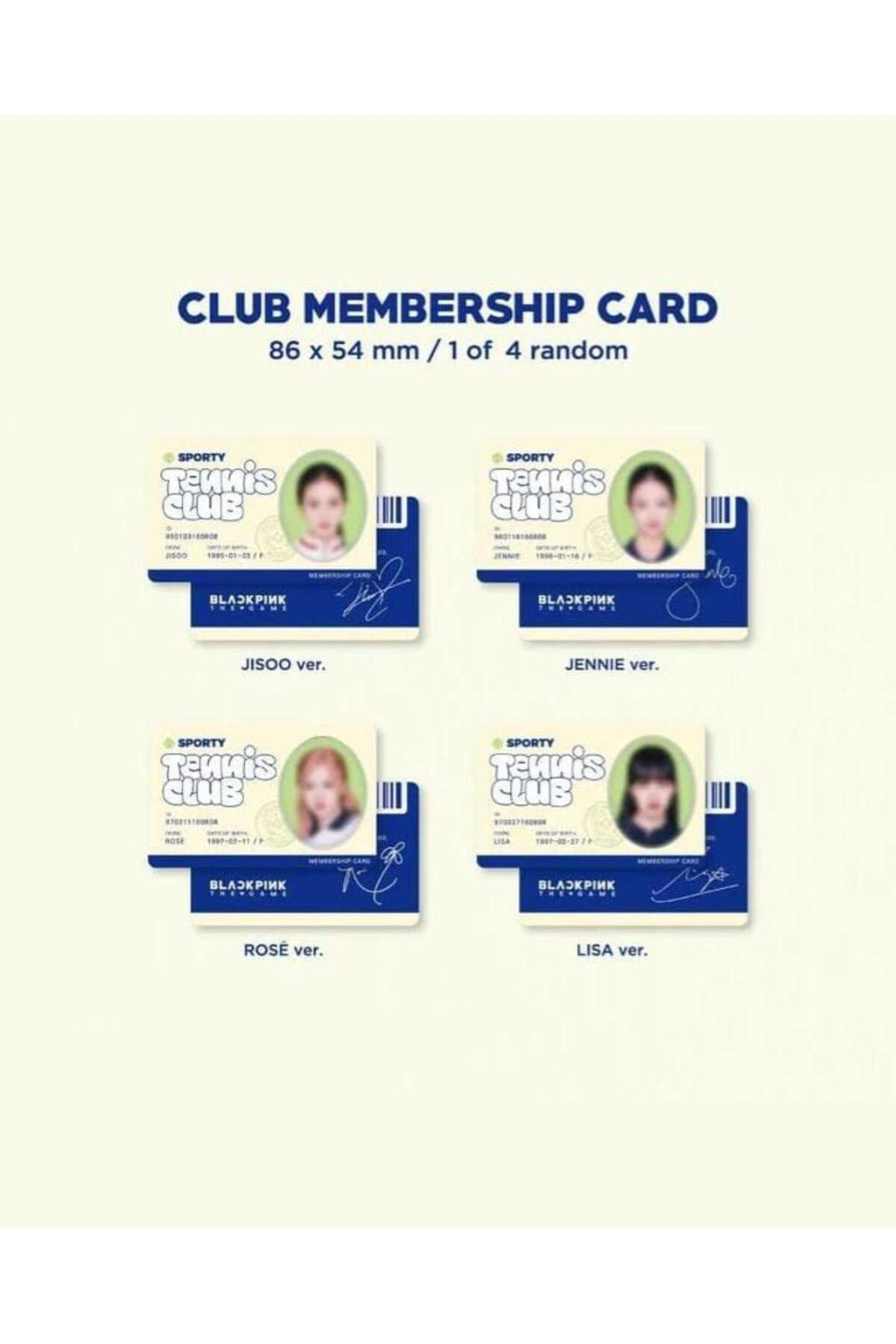BLACKPINK - [THE GAME] Photocard Collection SPORTY BLACKPINK