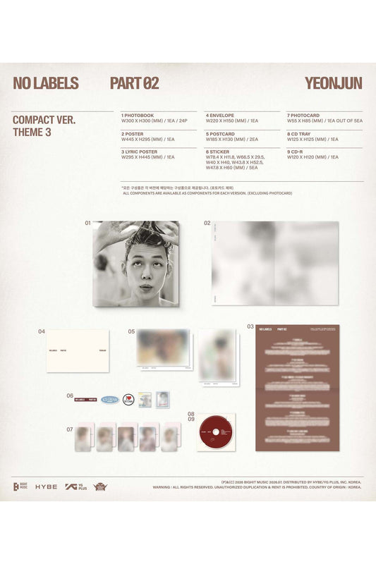 YEONJUN - [NO LABELS: PART 02] Compact Ver. Album