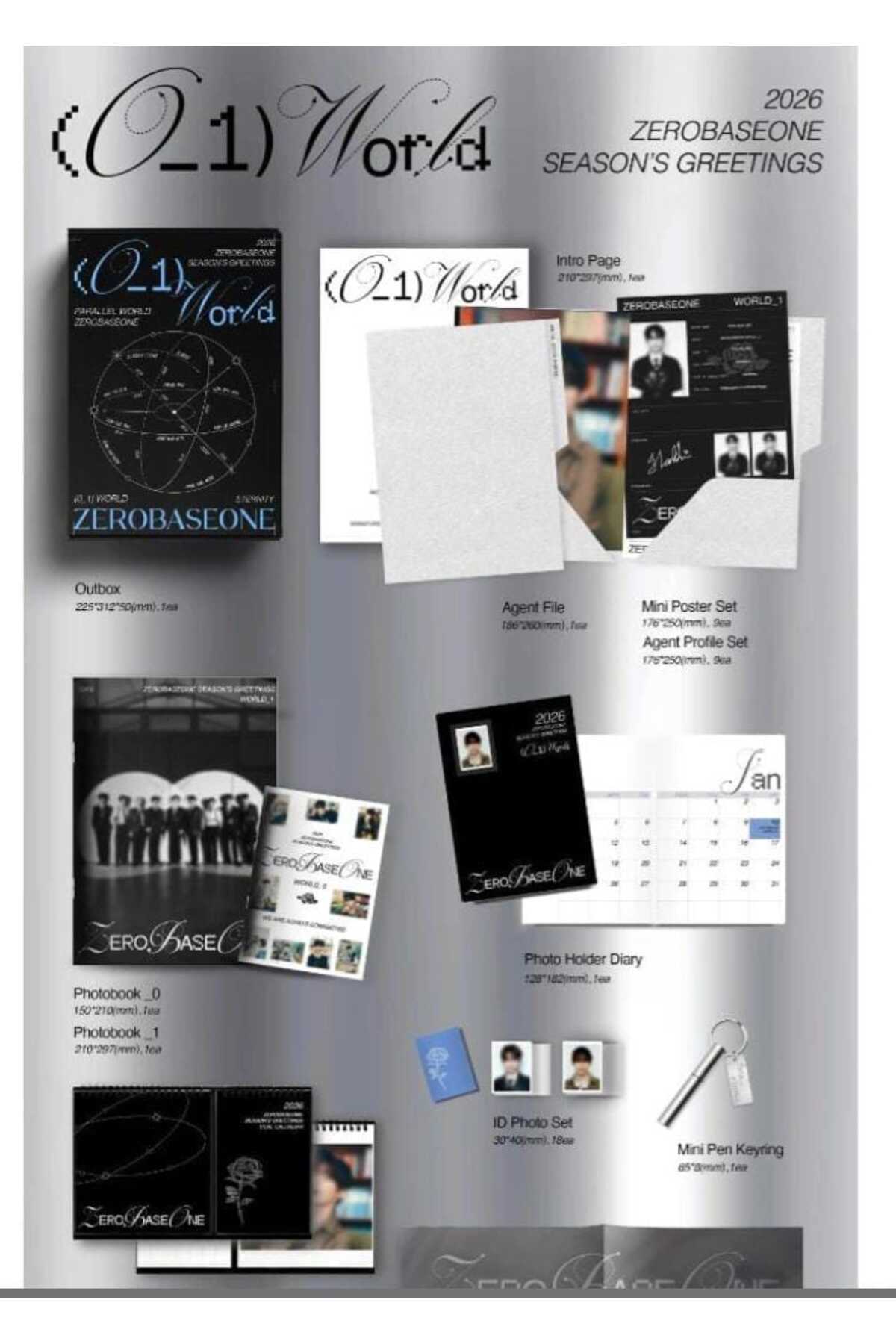[YES24 POB] ZEROBASEONE 2026 SEASON’S GREETINGS (0_1) World